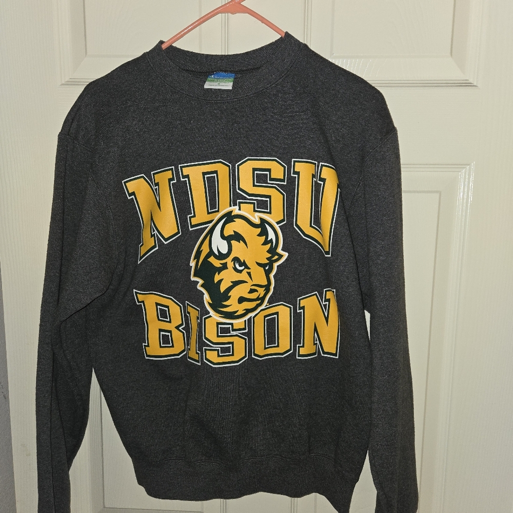 Champion Gray and Yellow Crewneck Sweatshirt